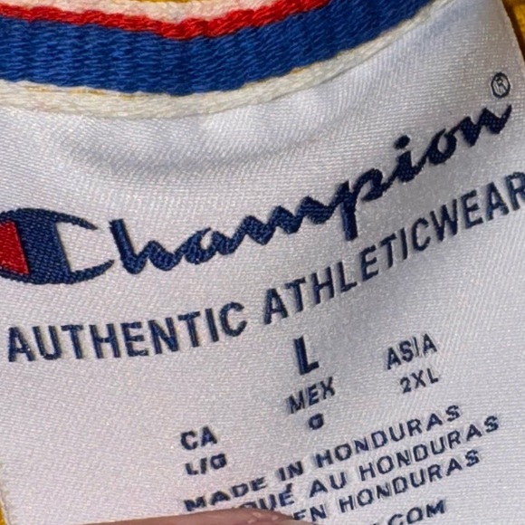 Champion Yellow gold Sweatshirt sweater crew crewneck - Picture 2 of 2